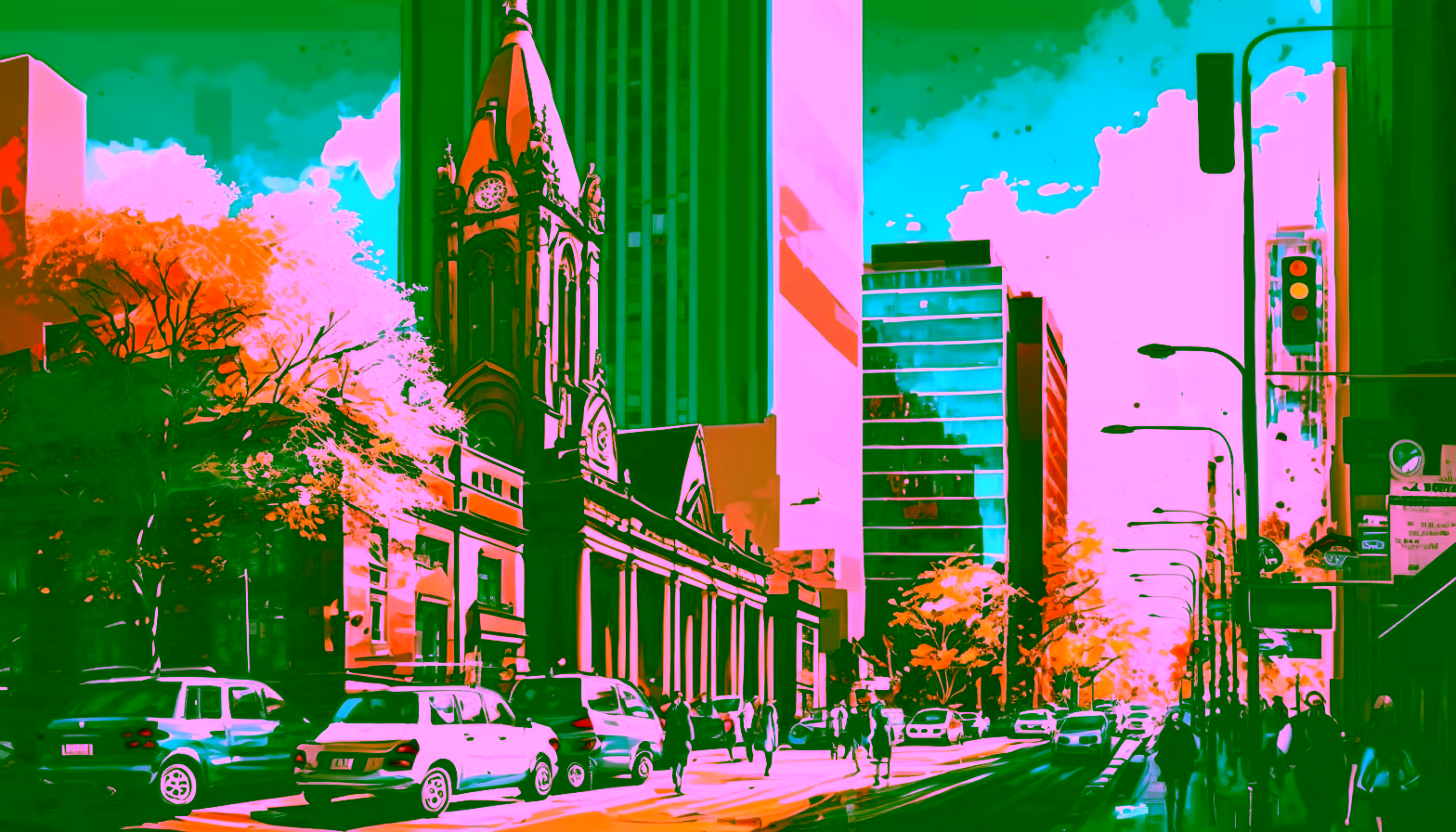 Canvas Wall Art - Busy Streets of Johannesburg - B1010