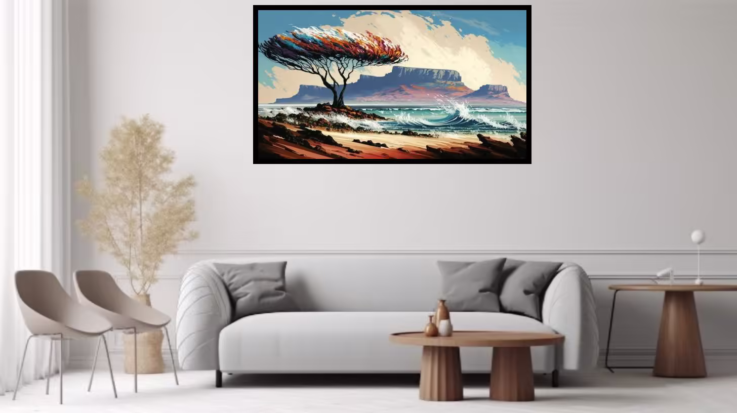 Canvas Wall Art - Abstract Table Mountain - B1023