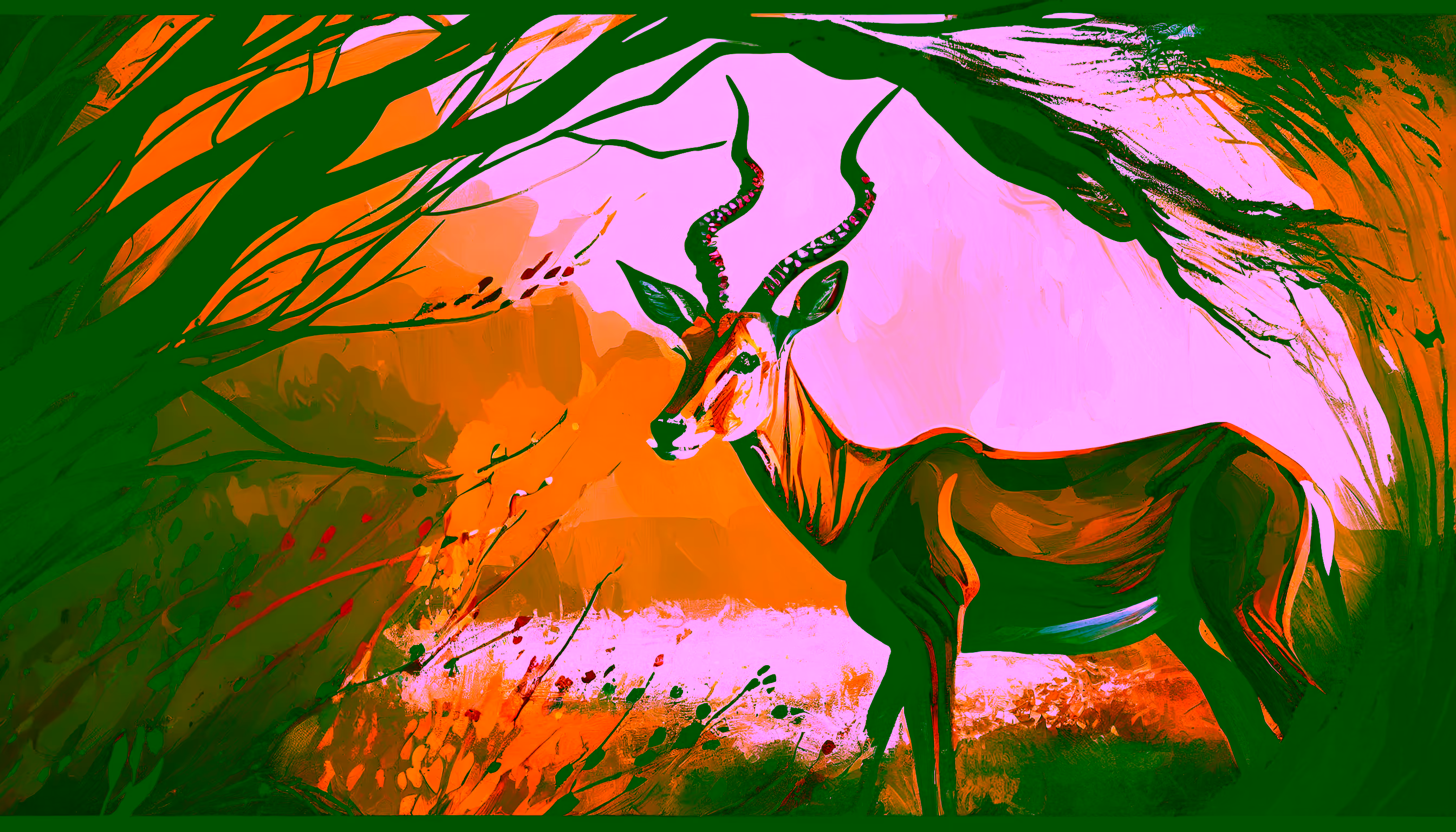 Canvas Wall Art - Impala Painting - B1575