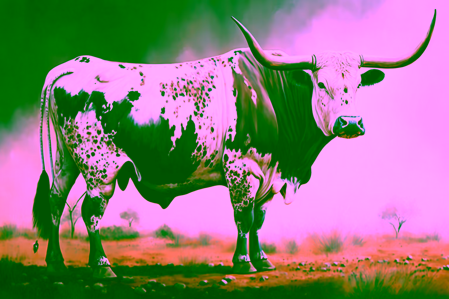 Canvas Wall Art - Big Spotted Nguni Bull - B1440 - Image 7