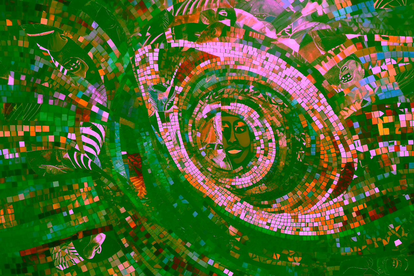 Canvas Wall Art - A Captivating Mosaic Colors Textures  - A1453 - Image 7