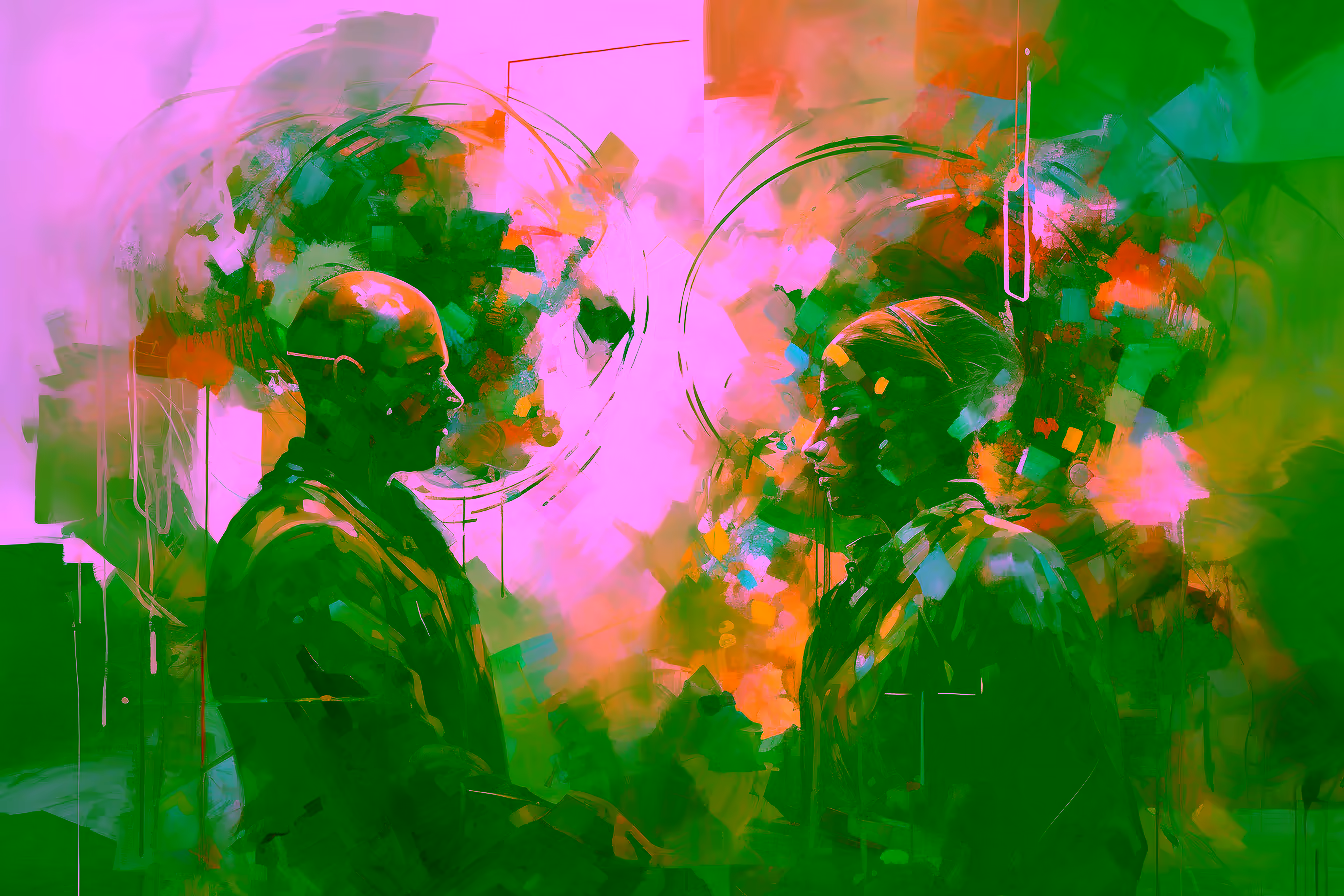 Canvas Wall Art - Abstract Figures Burst With Vibrant Colors - A1092