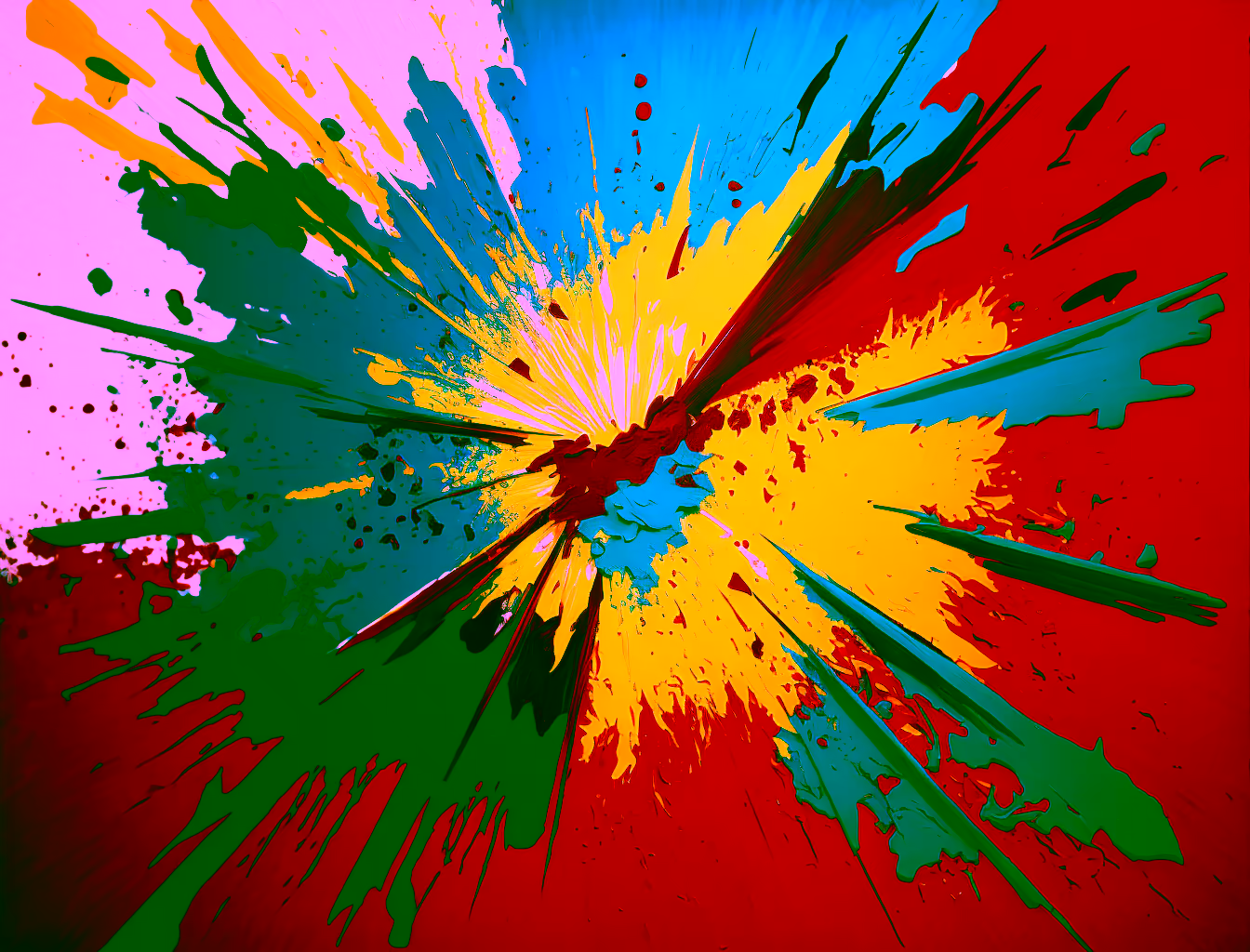 Canvas Wall Art - Canvas Wall art: Vibrant Acrylic Abstract Painting - B1265