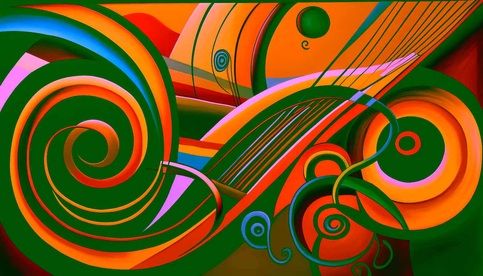Canvas Wall Art - African Rhythm Abstract Painting - B1096