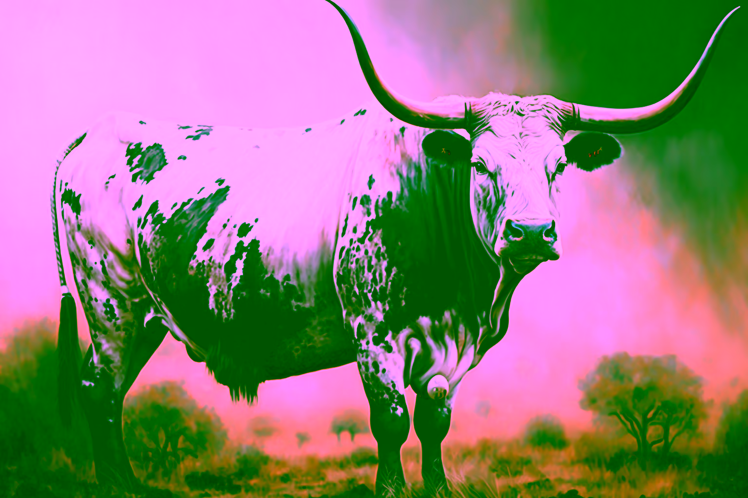 Canvas Wall Art - Big Nguni Bull - B1465