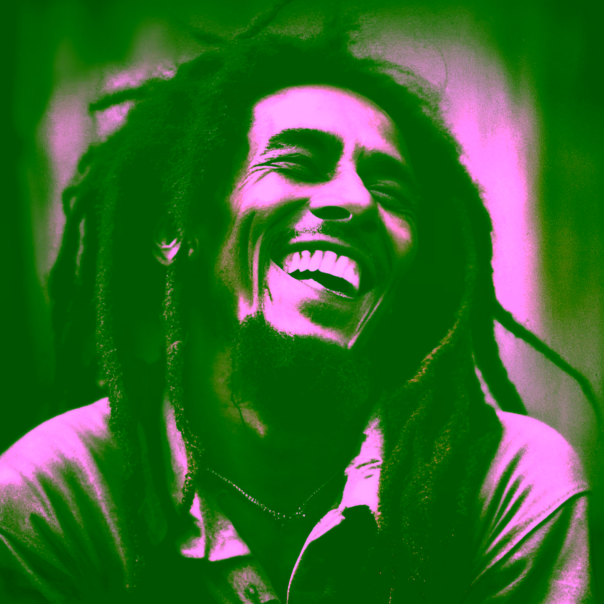 Canvas Wall Art - Bob Marley Laughing - B1406