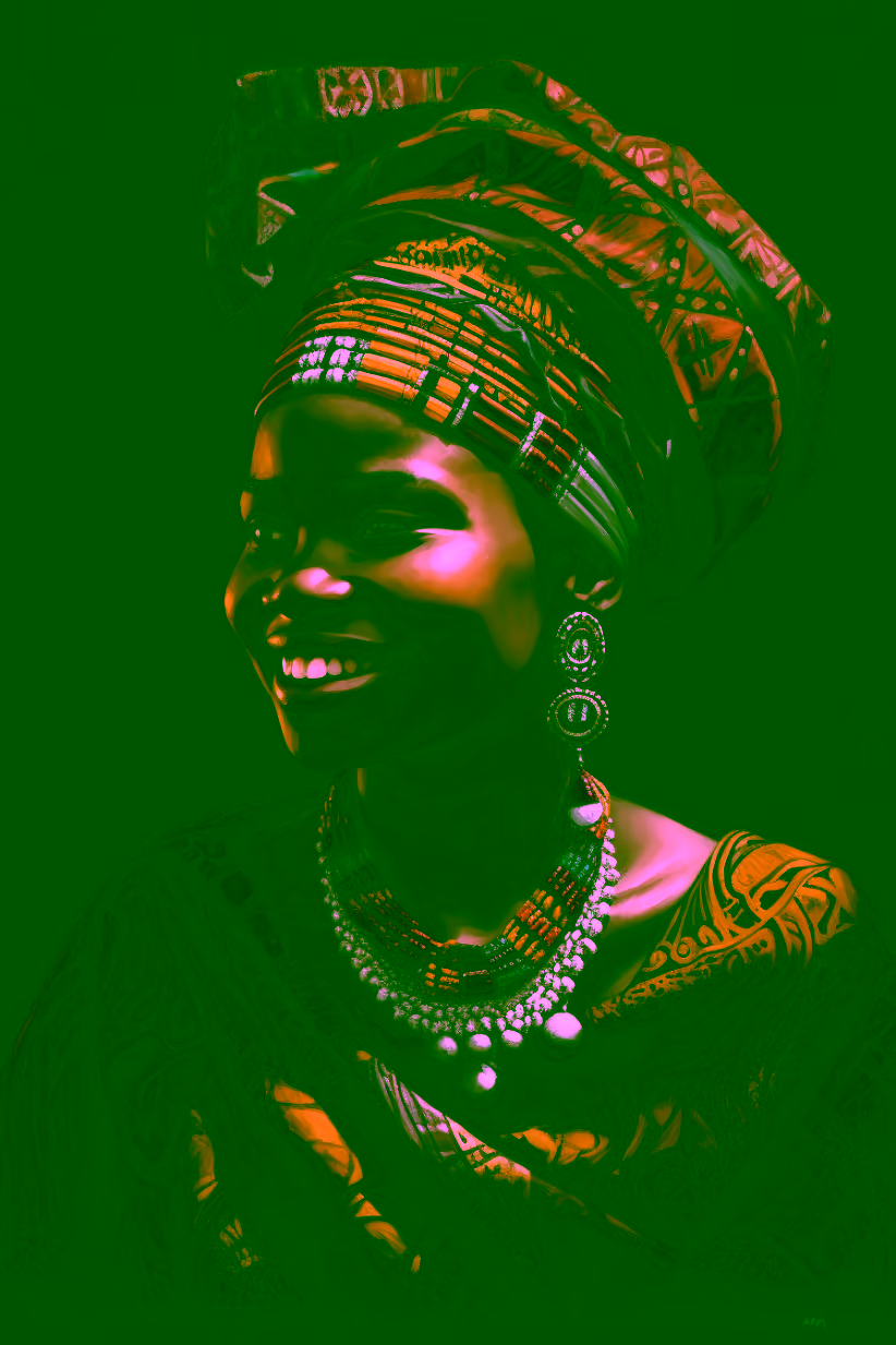 Canvas Wall Art - Beautiful African Woman - A1151