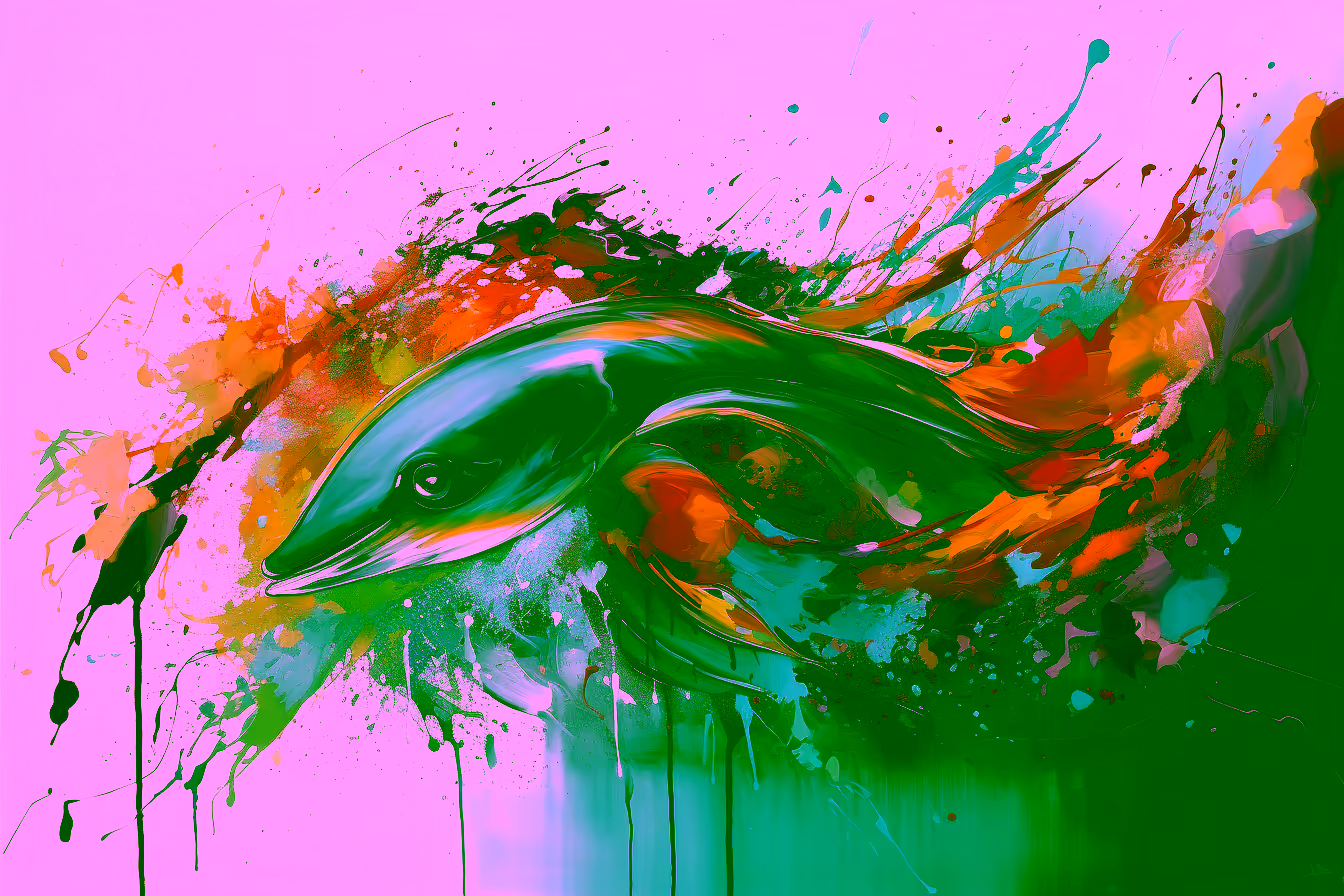Canvas Wall Art - Bold Splashes Color Dynamic Lines - A1137