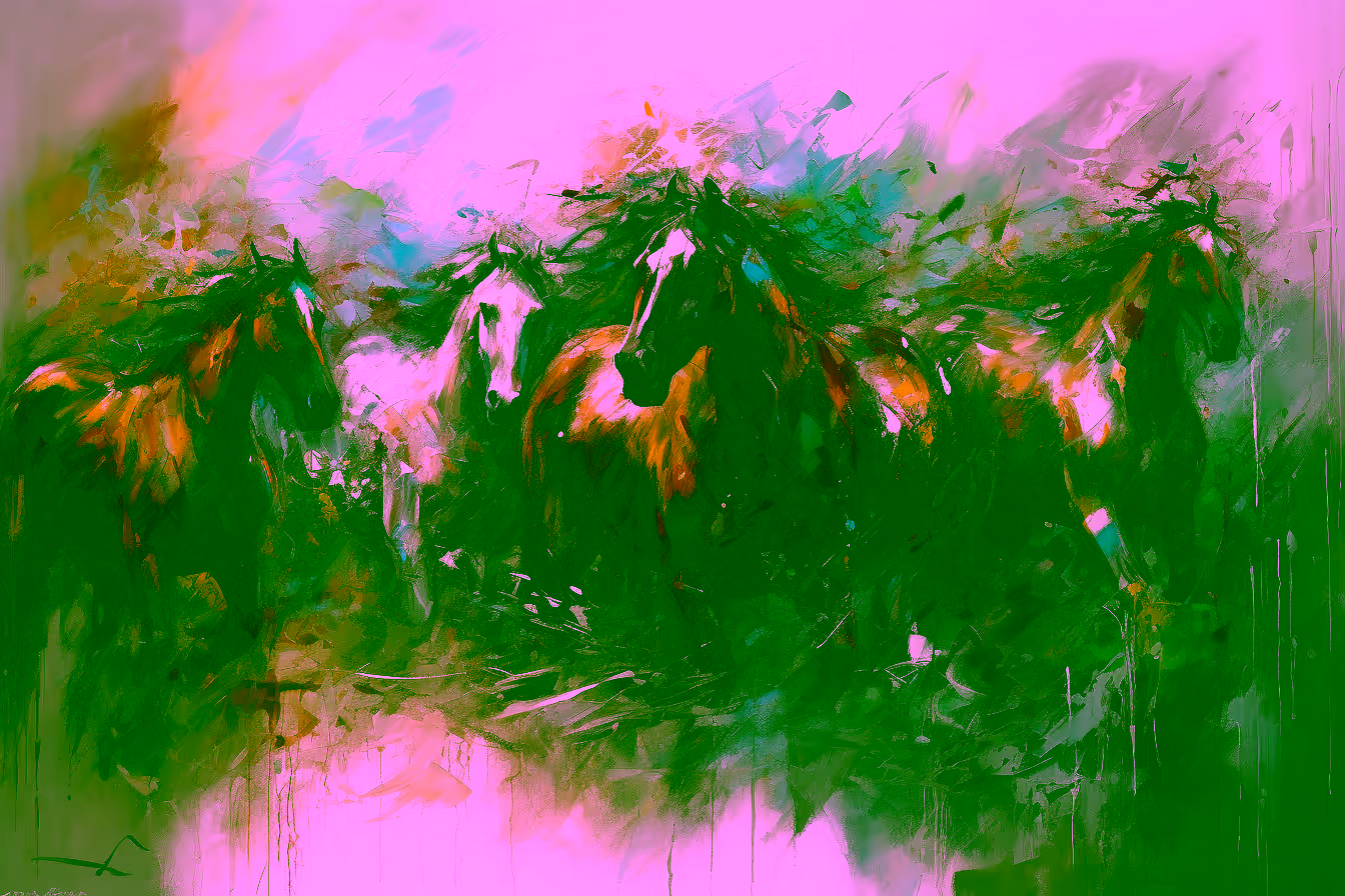 Canvas Wall Art - Bold Splashes Color Energetic Lines - A1129