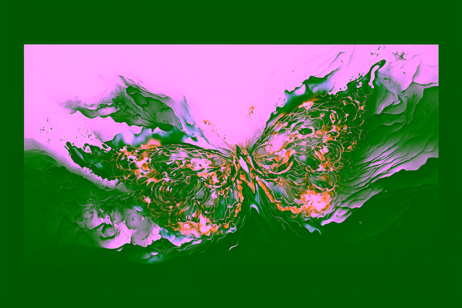 Canvas Wall Art - Golden Butterfly Effect - B1469