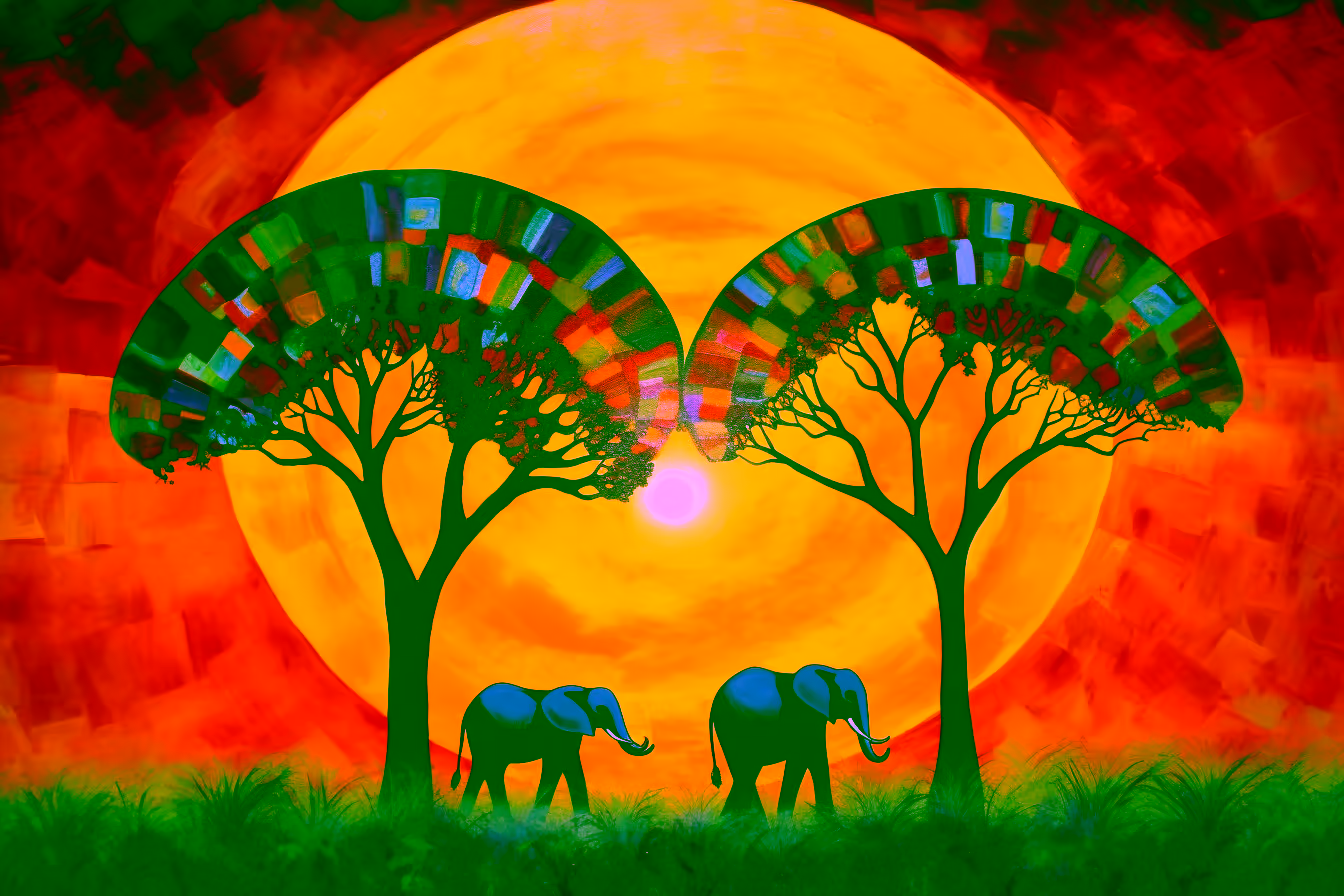 Canvas Wall Art - Colors Africa by Chromatic Expressions - A1580