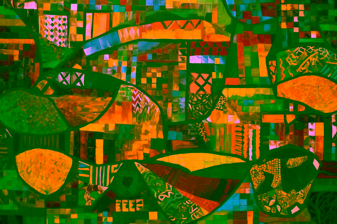 Canvas Wall Art - Cultural Mosaic By Chromatic Expressions Captivating - A1628