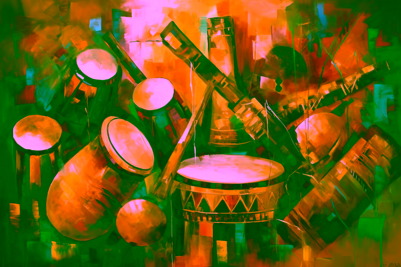 Canvas Wall Art - Cultural Rhapsody By Abstract Serenades Captivating - A1691