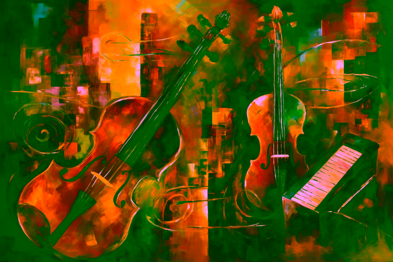 Canvas Wall Art - Harmonic Fusion By Chromatic Expressions Vibrant - A1678