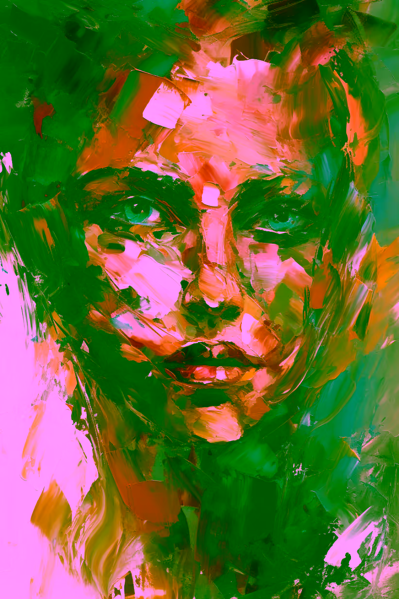 Canvas Wall Art - Abstract Portrait of a Woman - A1501