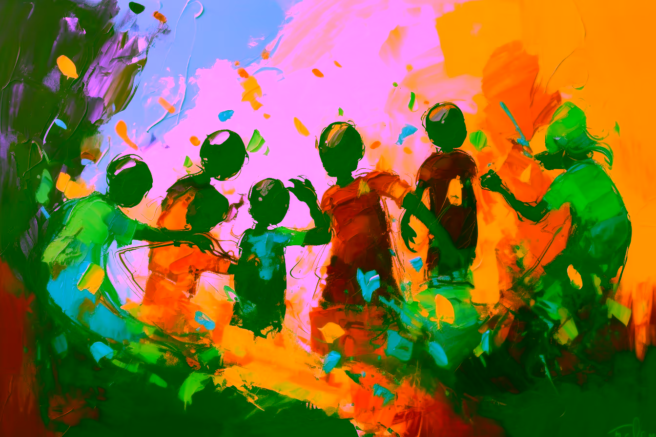 Canvas Wall Art - Inquisitive Spirits By Vibrant Serenades Acrylic - A1600