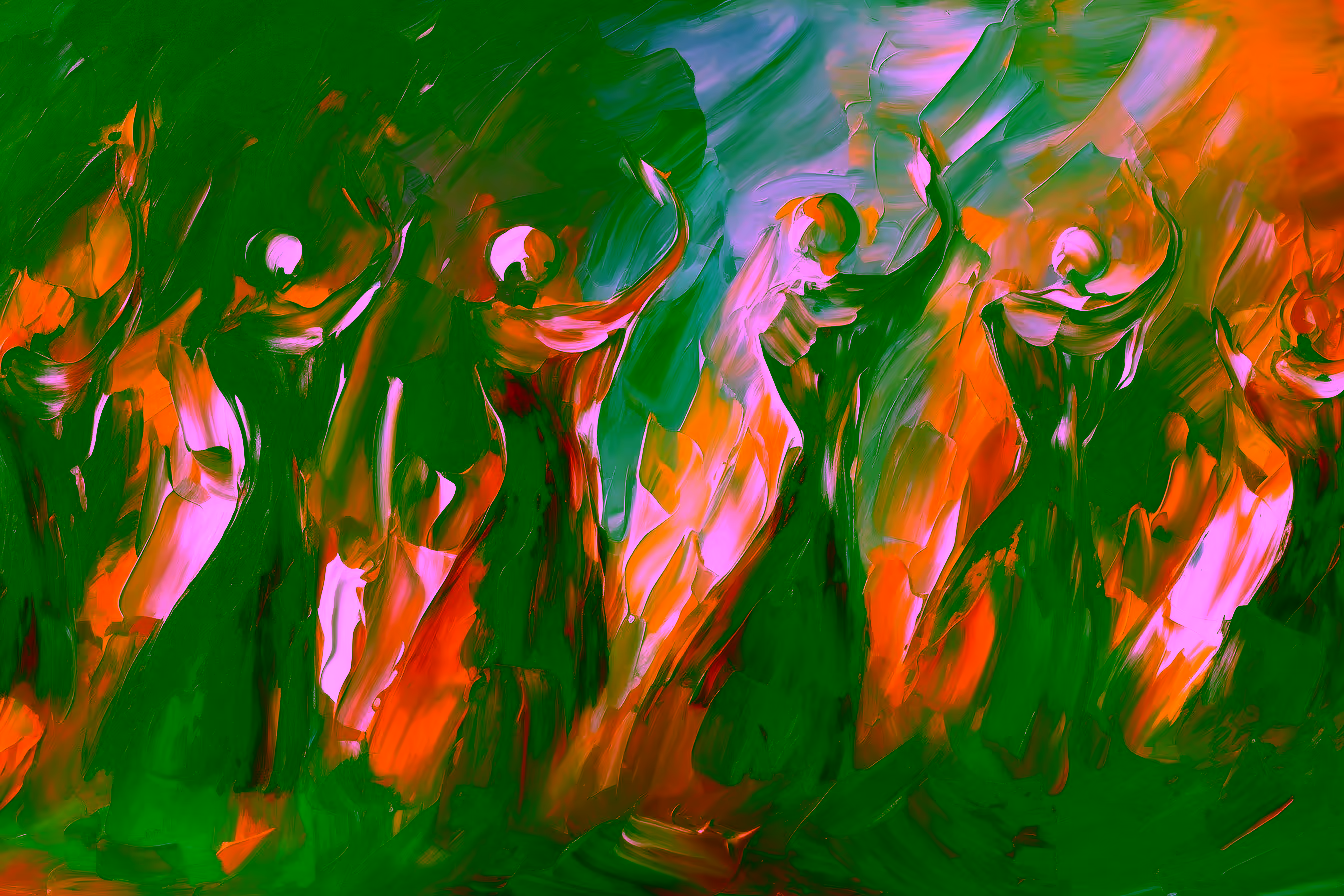 Canvas Wall Art - Resilient Spirits By Abstract Expressions Acrylic - A1645