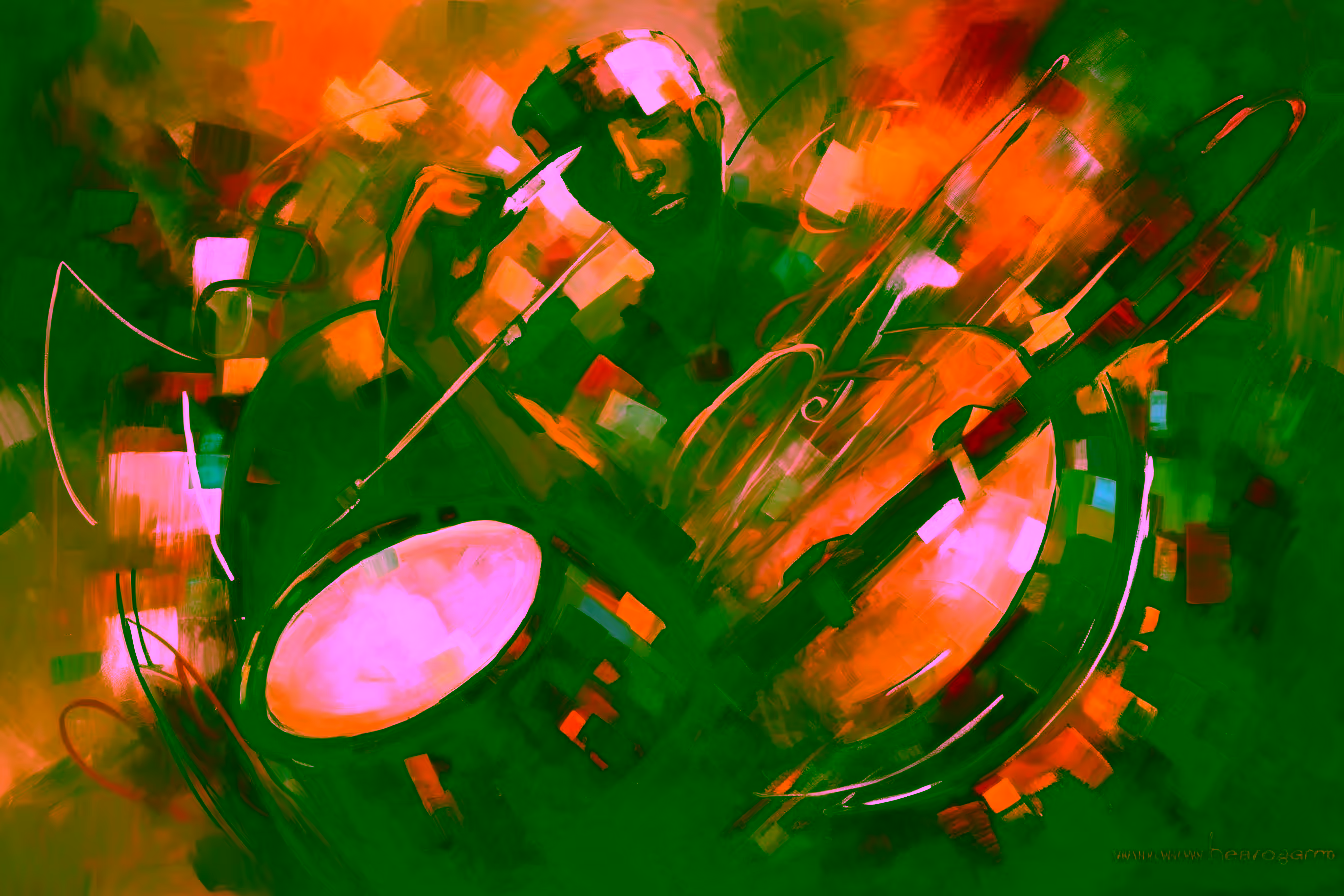 Canvas Wall Art - Soulful Beats By Abstract Serenades Acrylic - A1655