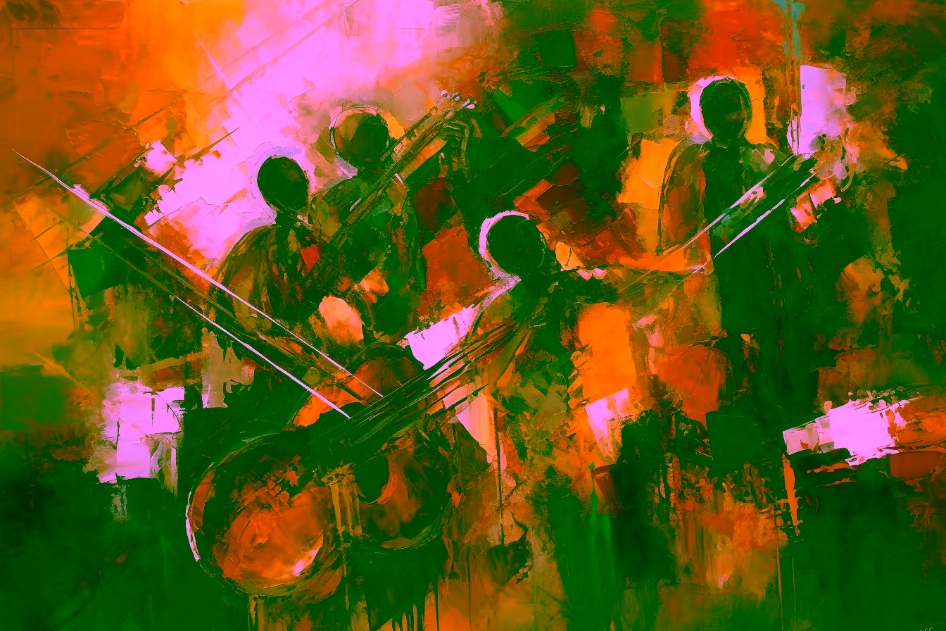 Canvas Wall Art - Soulful Beats By Abstract Serenades Acrylic - A1654