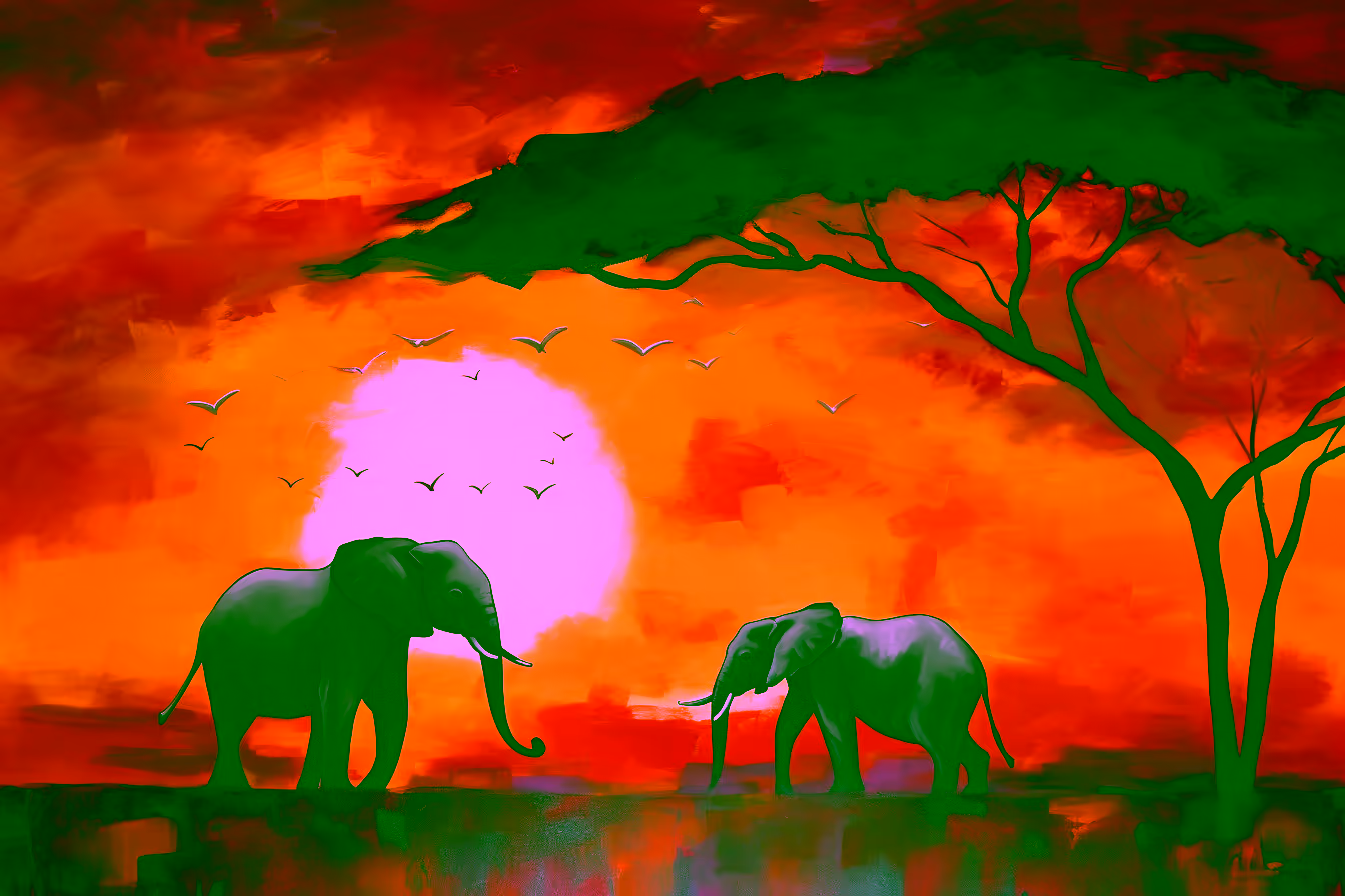 Canvas Wall Art - Sunset Serenade By Chromatic Wildlife Captiv66f00d0d - A1547