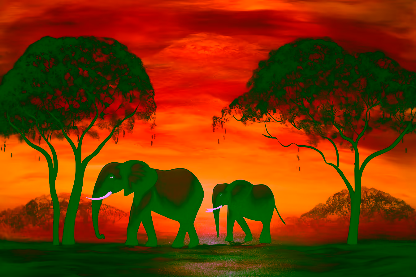Canvas Wall Art - Sunset Serenade By Chromatic Wildlife Captive - A1548