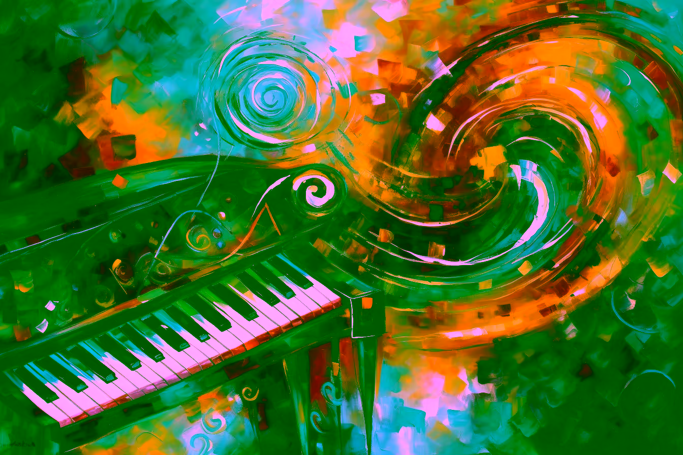 Canvas Wall Art - Magic Keyboard By Chromatic Melodies Abstract - A1695 - Image 6