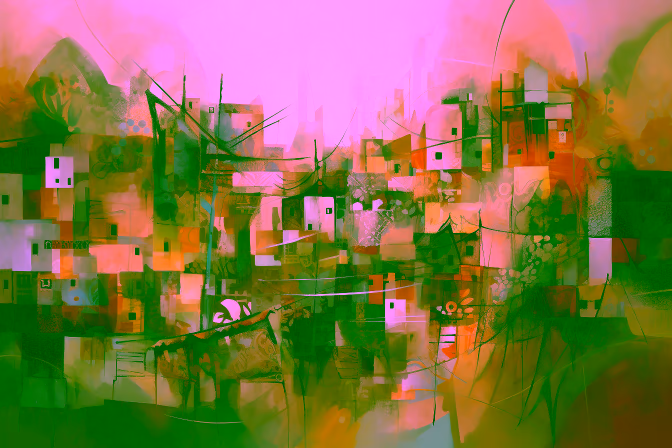Canvas Wall Art - Abstract Composition Captures Dreamlike - A1277