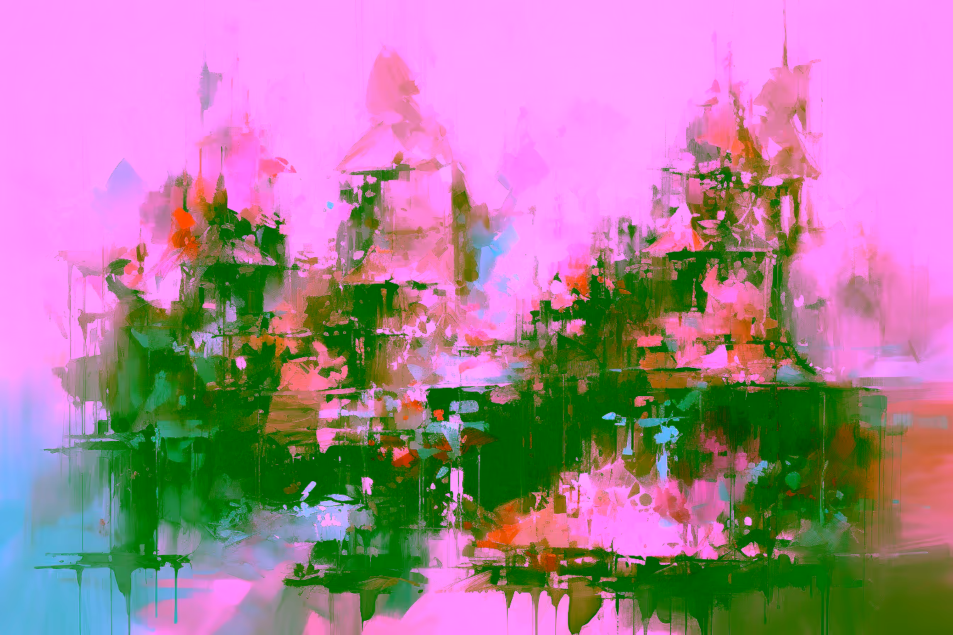 Canvas Wall Art - Abstract Composition Captures Dreamlike - A1278
