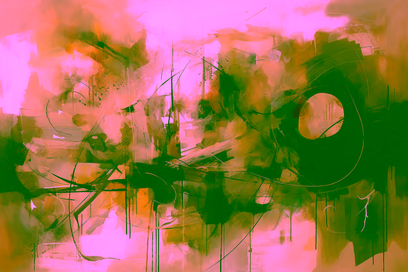 Canvas Wall Art - Abstract Composition Painting - A1326
