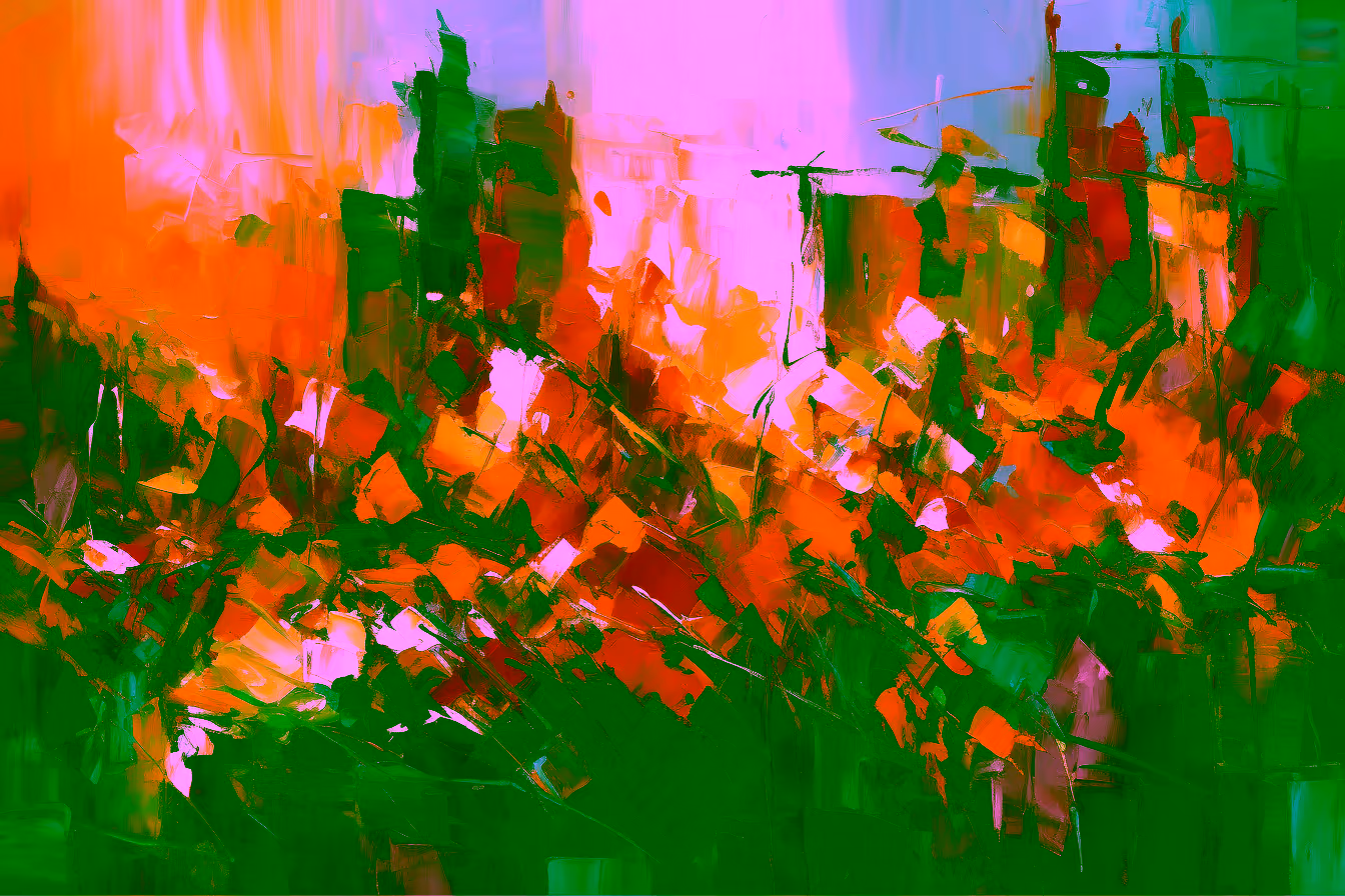 Canvas Wall Art - Abstract Composition Is Visual Symphony - A1290
