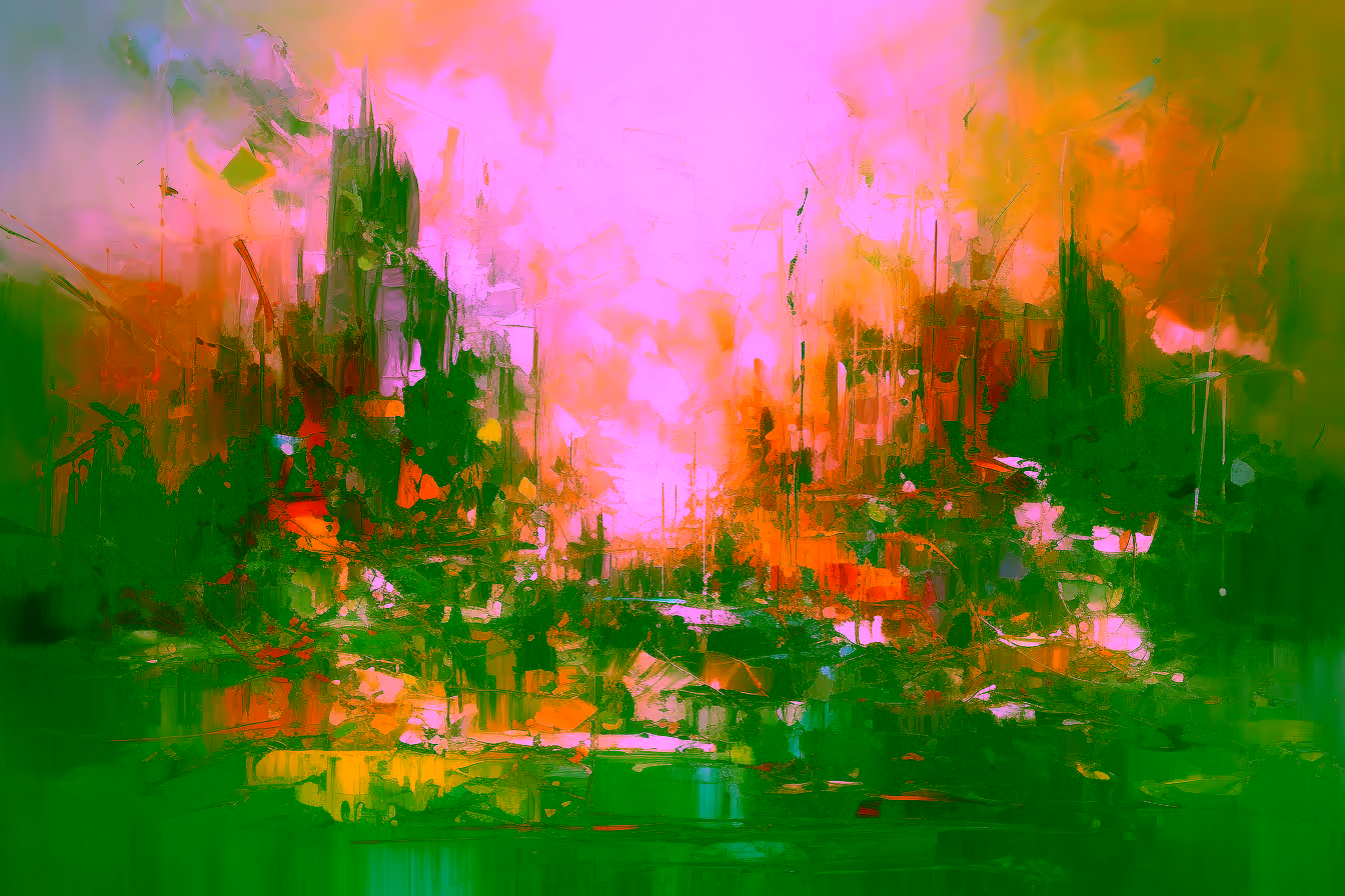 Canvas Wall Art - Abstract Piece Captures Oasis Like Allure - A1395