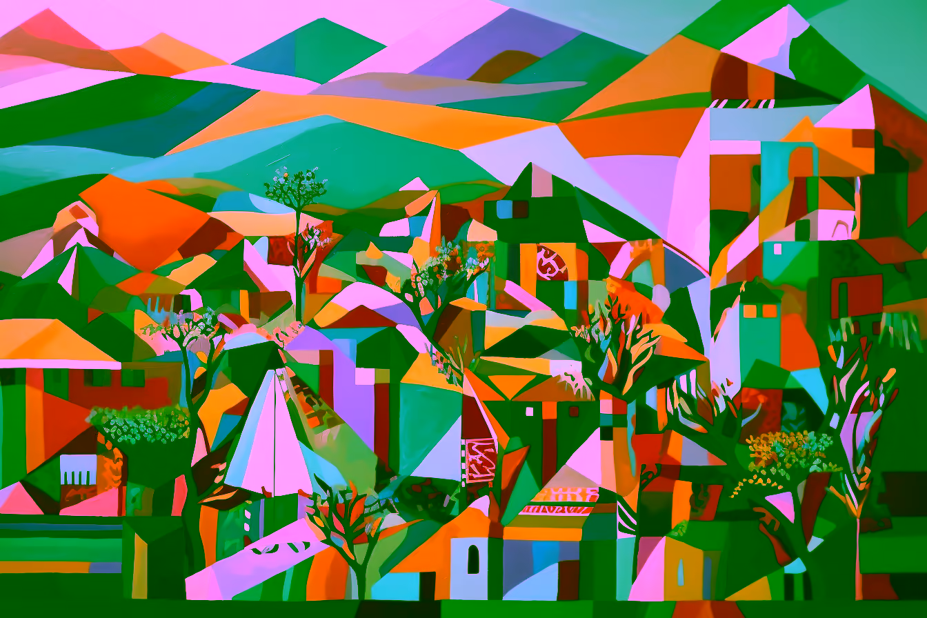 Canvas Wall Art - Abstract Piece Celebrates Vibrant Diversity - A1302
