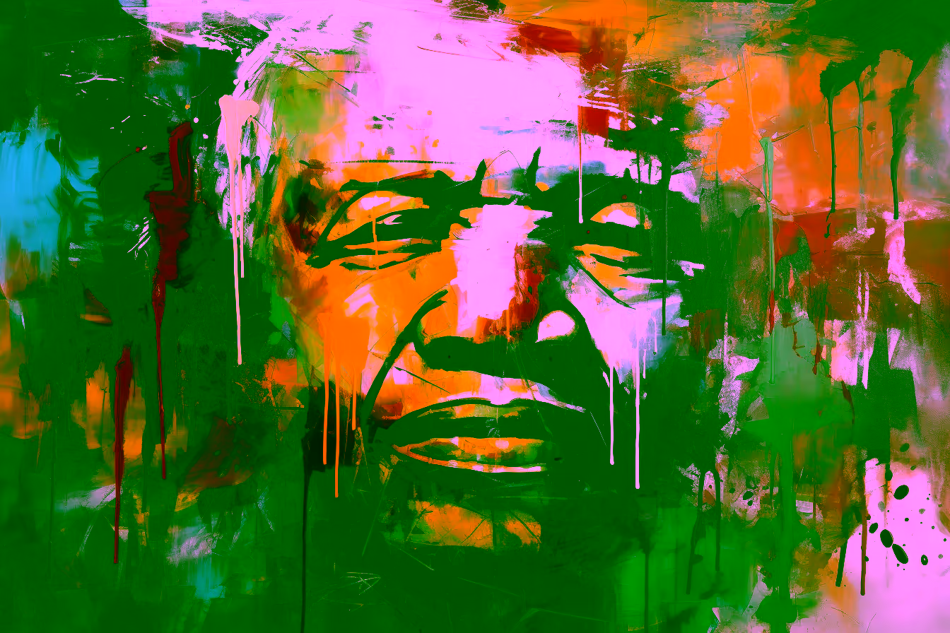 Canvas Wall Art - Abstract Piece Pays Homage To Mandela Cap - A1344