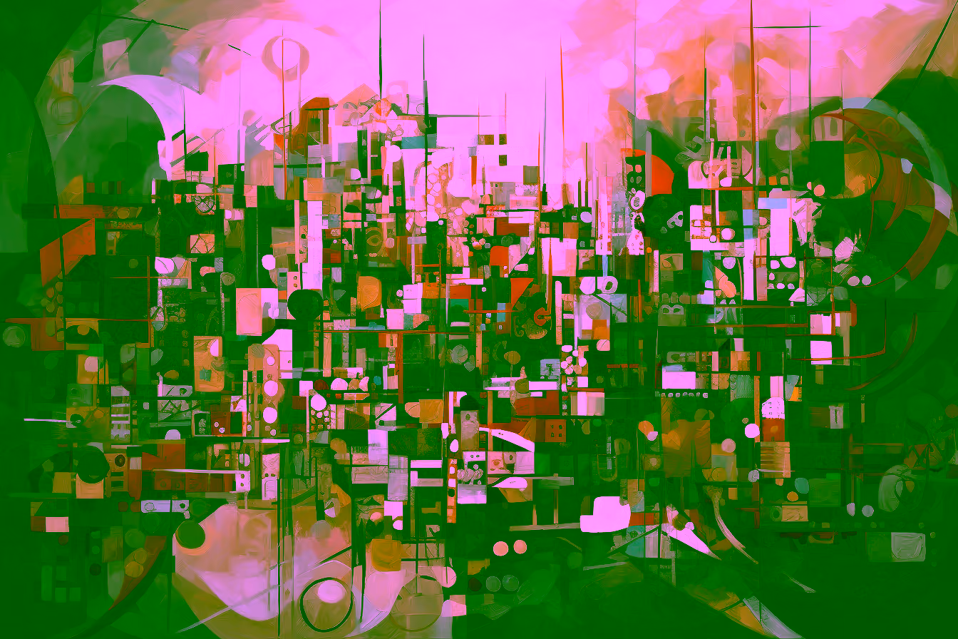 Canvas Wall Art - Abstract Piece Represents Intricate Mosai - A1292