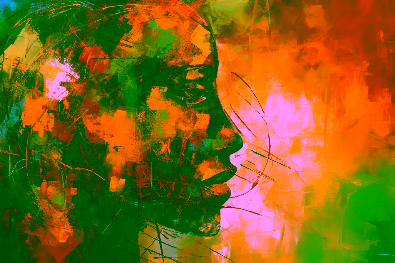 Canvas Wall Art - Through Abstract Shapes Warm Colors  - A1397 - Image 3