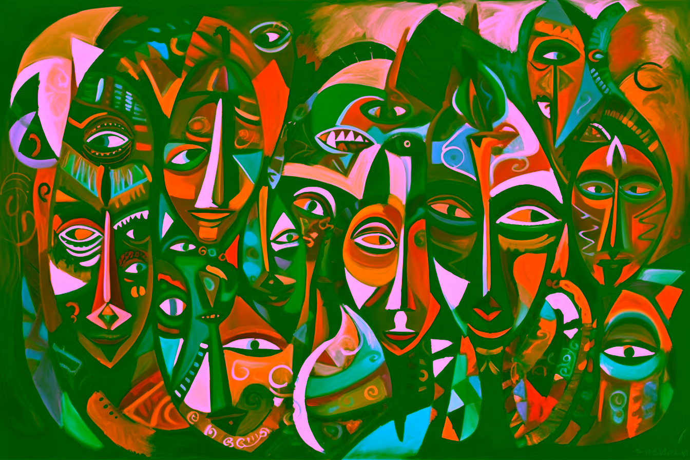 Canvas Wall Art - Tribal Essence By Chromatic Wilderness Abstr6a2daf61 - A1570