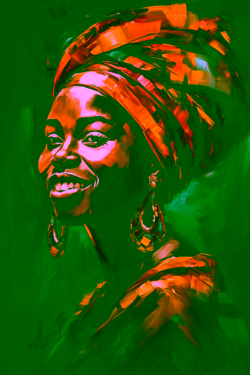 Canvas Wall Art - Beautiful African Woman  - A1147 - Image 3