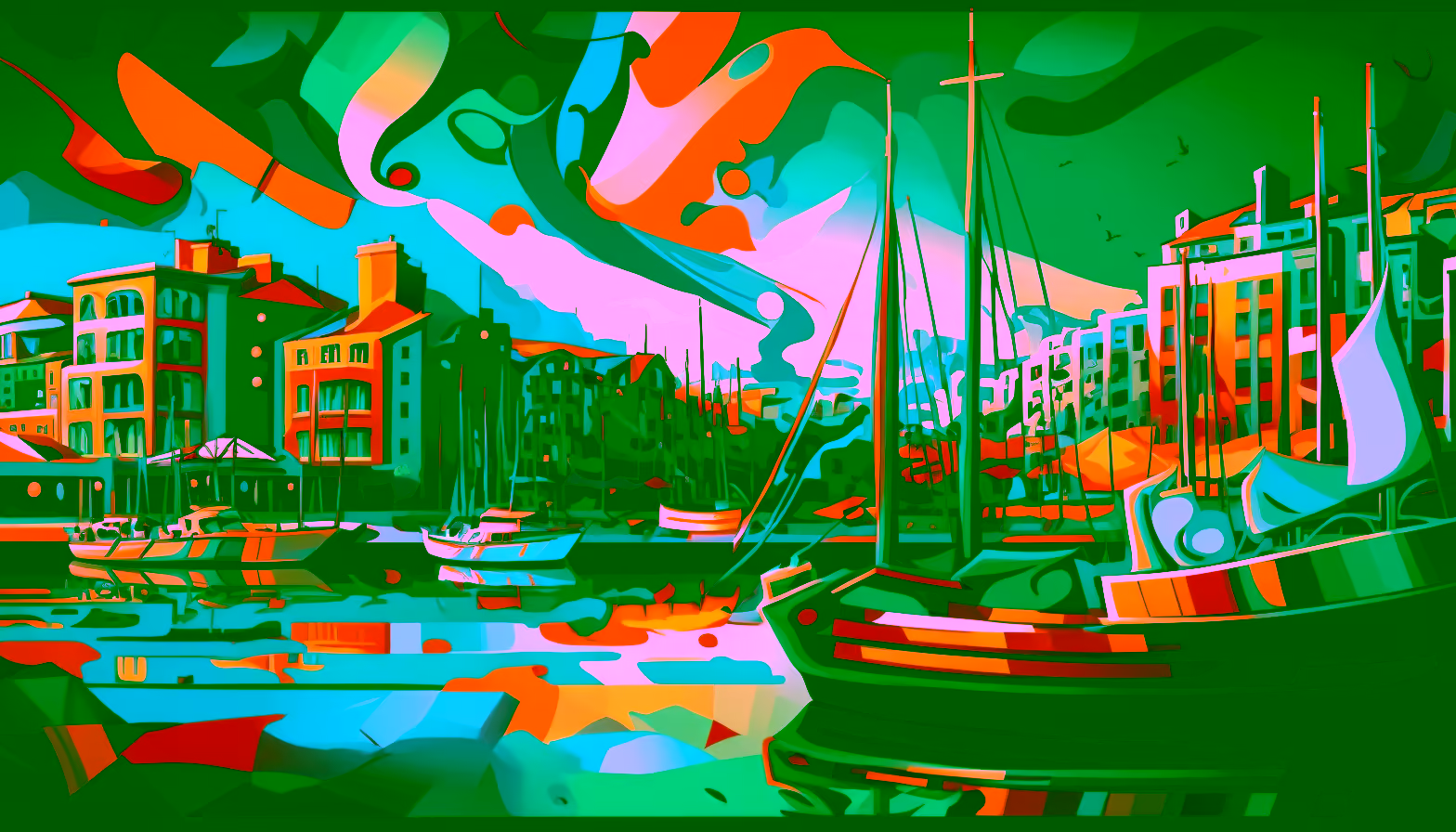 Canvas Wall Art - Canvas Wall Art – Victoria and Alfred Waterfront Abstract - B1128