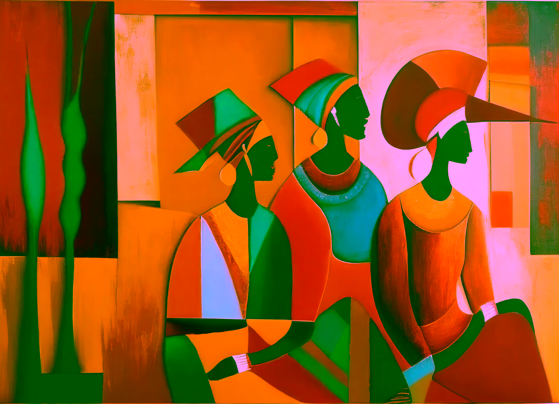 Canvas Wall Art - Canvas Wall Art- Abstract African Painting - B1233