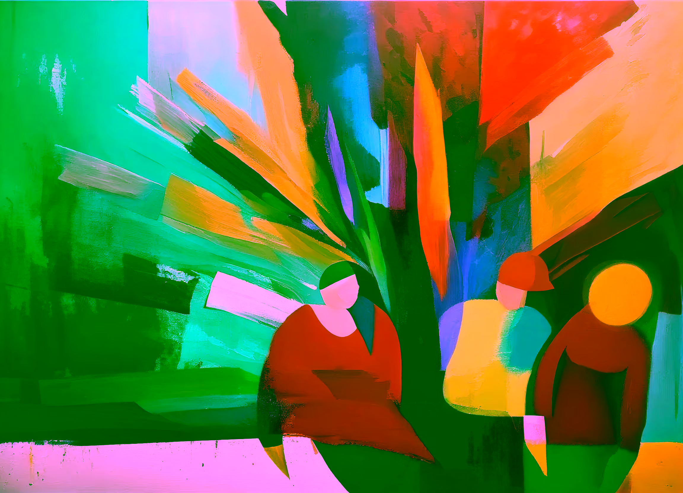 Canvas Wall Art - Canvas Wall Art-Abstract Painting - B1230