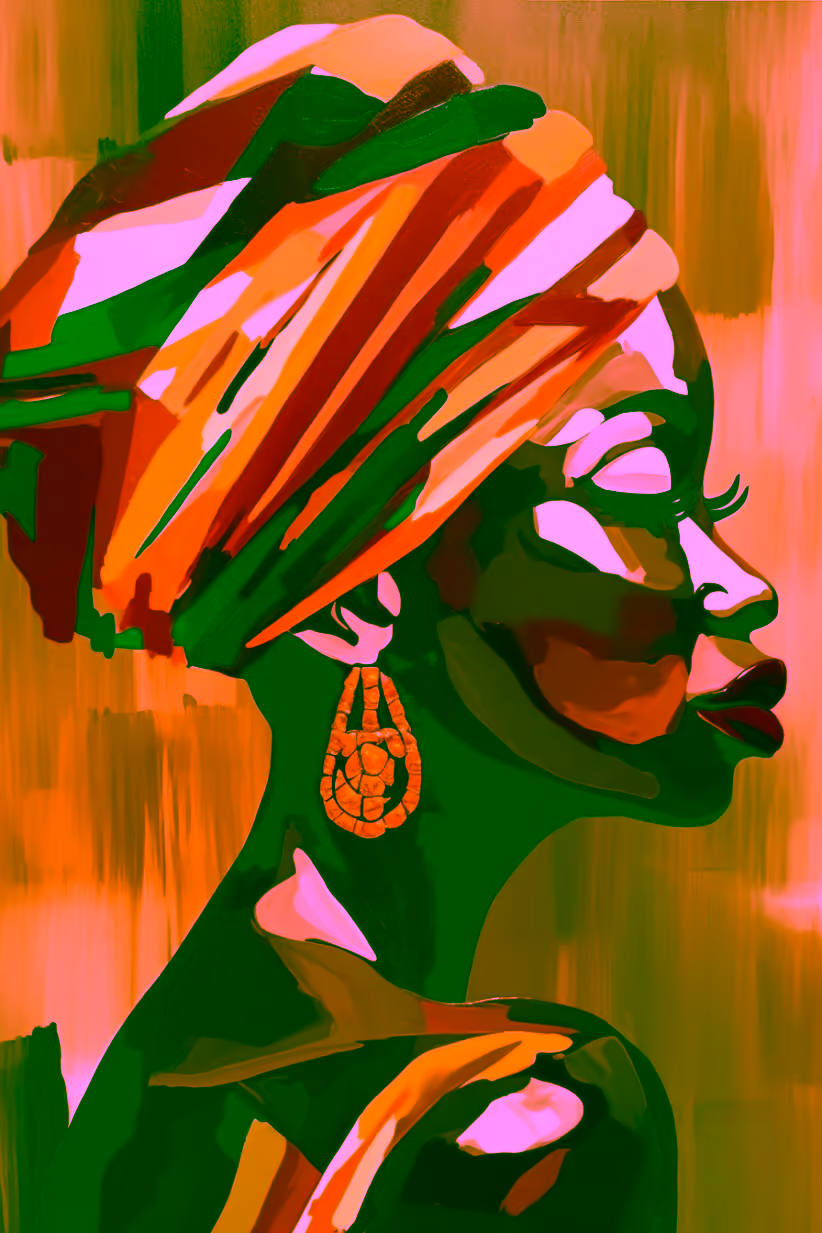 Canvas Wall Art - Beauty African Abstract - A1169