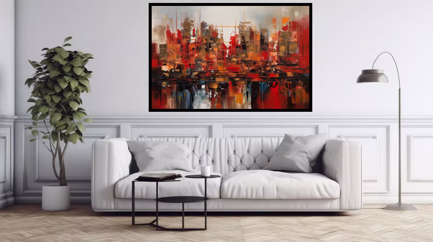 Canvas Wall Art - Through Bold Brushstrokes Intersecting Lines  - A1283