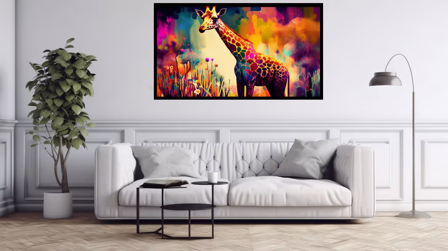 Canvas Wall Art - Giraffe Painting - B1578