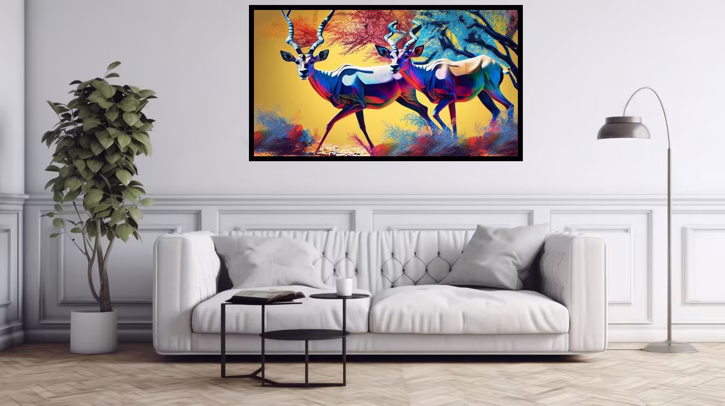 Canvas Wall Art - 2 Kudus Painting - B1596