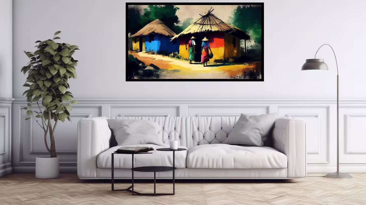 Canvas Wall Art - African home Painting - B1614