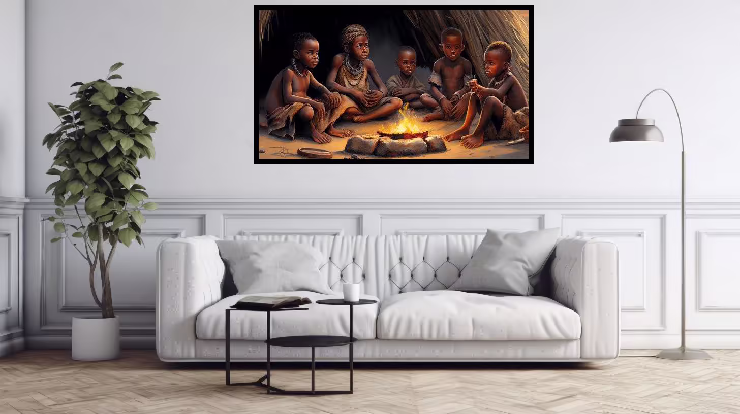 Canvas Wall Art - Child Headed Family - B1618