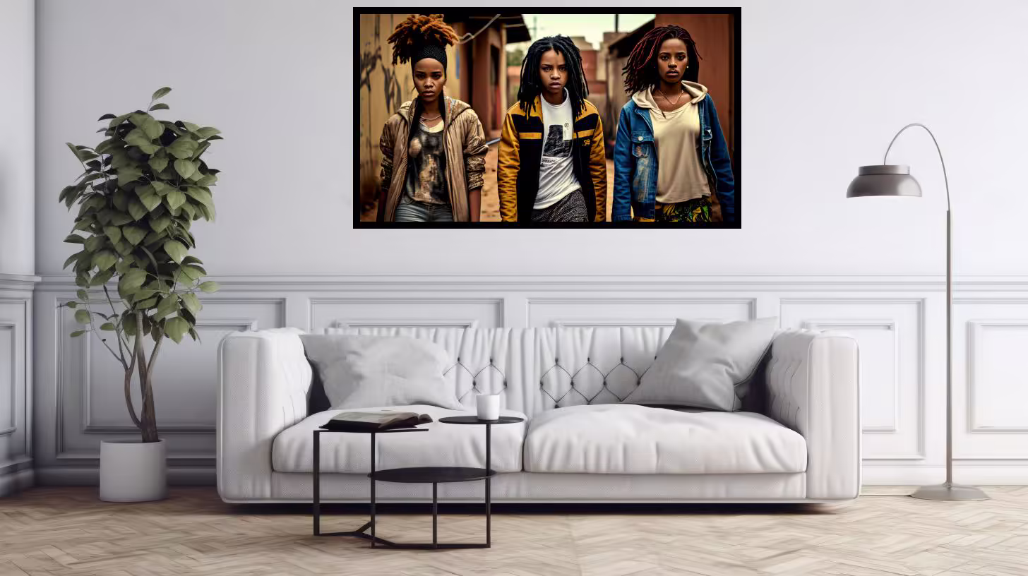 Canvas Wall Art - Girls power - B1619