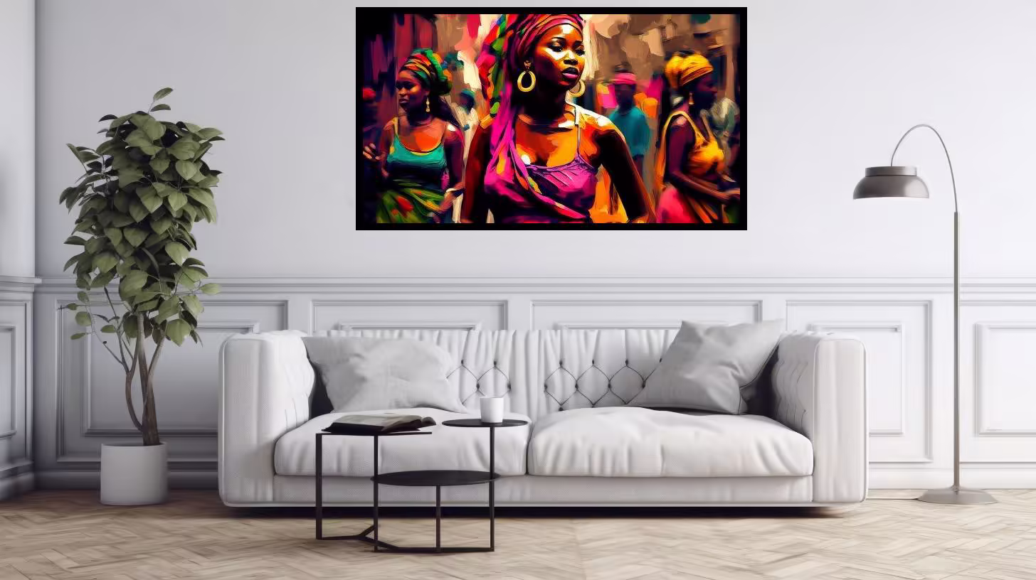 Canvas Wall Art - Beautiful African Women - B1631