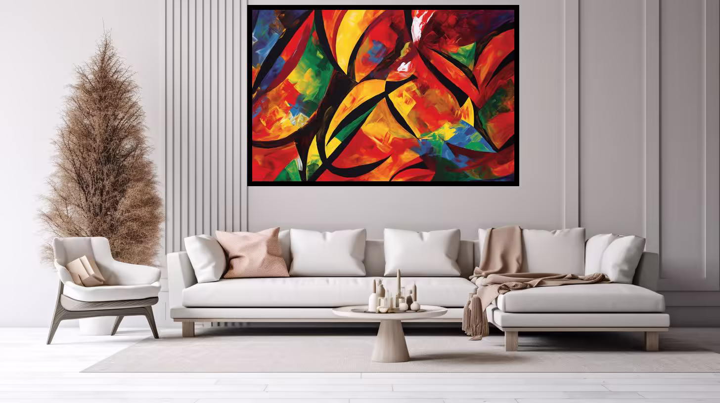 Canvas Wall Art - Transcending Borders By Abstract Expressions  - A1618