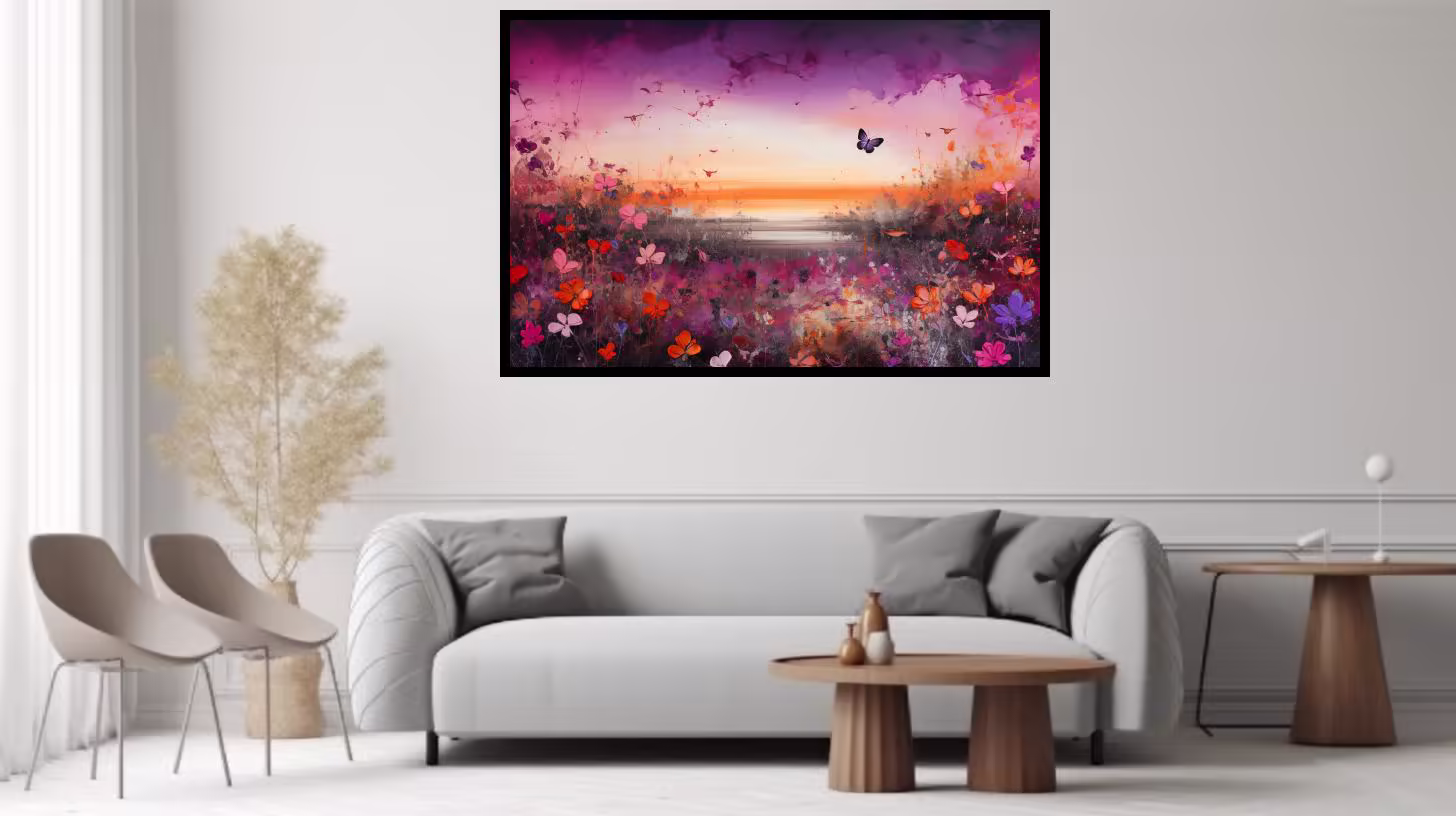 Canvas Wall Art - Vivid Bursts Color Various Shades Pink - A1145